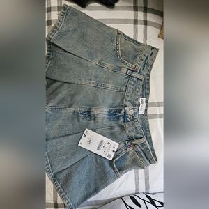 Zara mino denim skirt